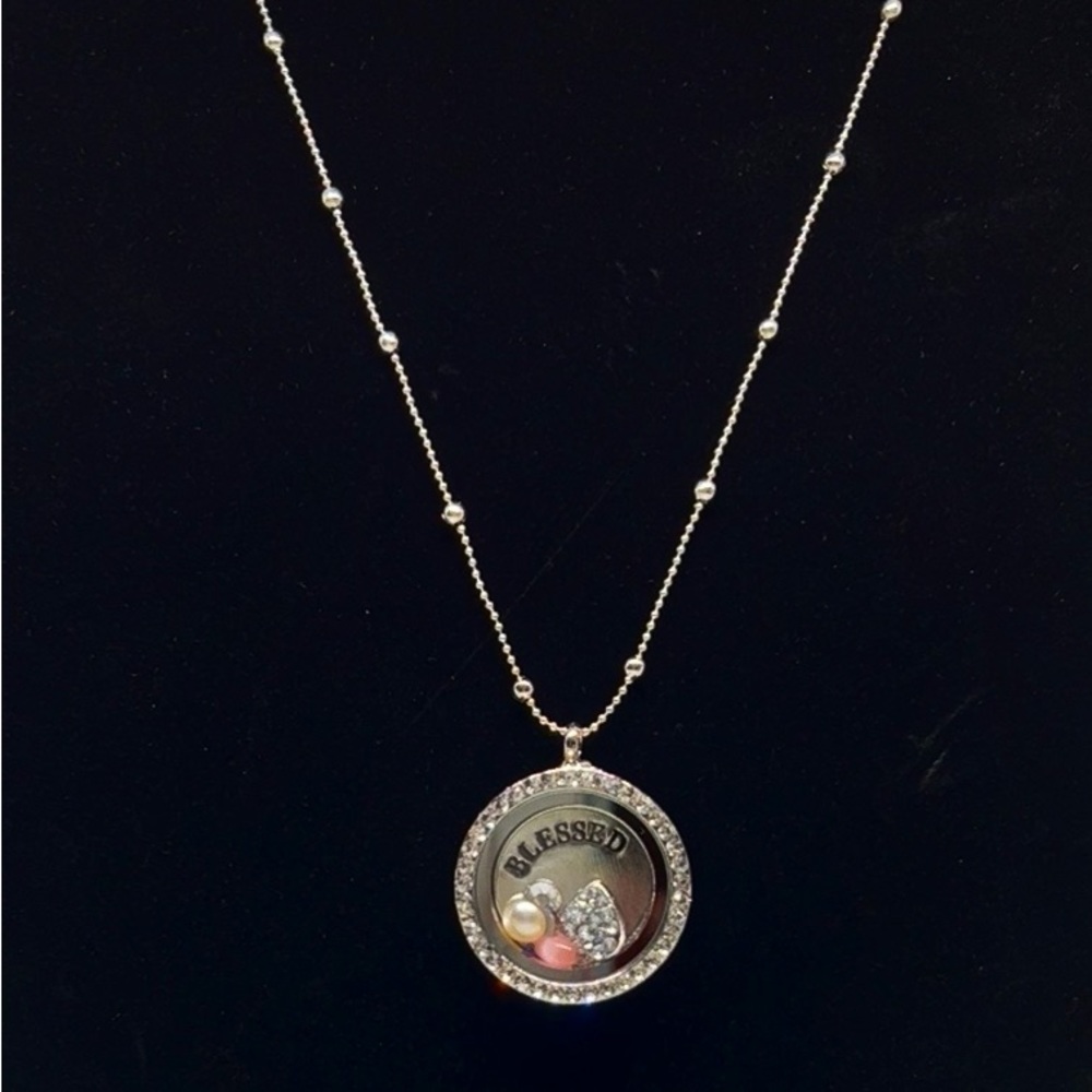 Interchangeable BLESSED Shaker Locket Ball Chain Necklace - Picture 5 of 5